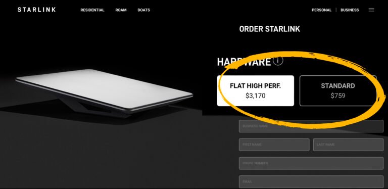 starlink standard vs high performance